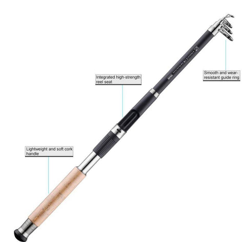 Image of Rapala THUNDER STICK Telescopic Spinning Fishing Rod |6'10'' - 11'10'' | Ceramic Guide Ring