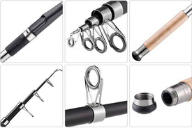 Rapala THUNDER STICK Telescopic Spinning Fishing Rod |6'10'' - 11'10'' | Ceramic Guide Ring