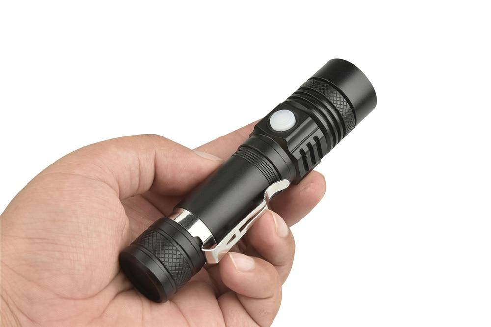 SUPER BRIGHT LONG-RANGE LED TORCH IN HAND