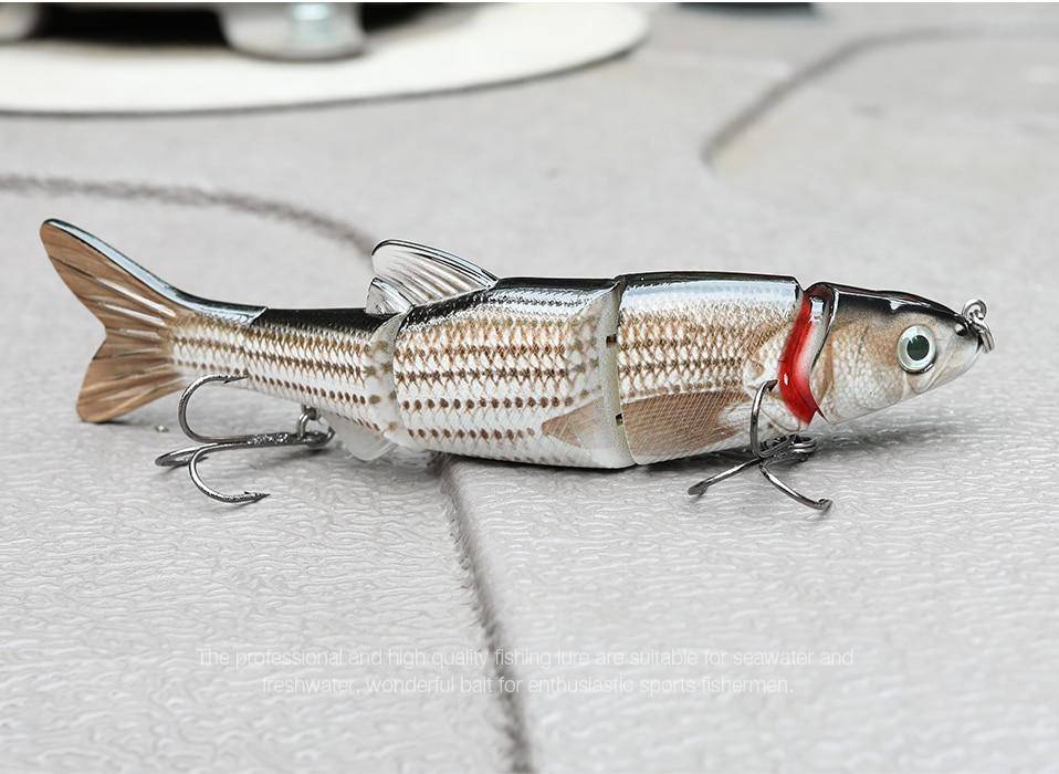 VTAVTA  5 Segments LIFELIKE MULTI-JOINTED TOPWATER SWIMBAIT HARD CRANKBAITS