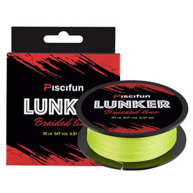 Piscifun Lunker 547 yd (500M) Multifilament Braided Fishing Line | 0.06-0.5mm | 4 Strands 6-80lb | Strong  PE Fiber