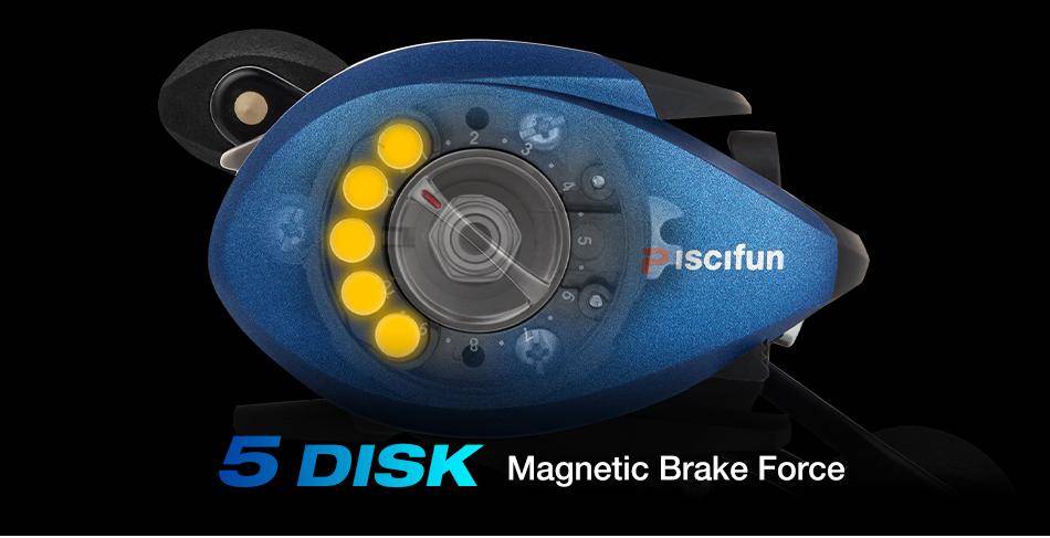 Piscifun Phantom X Baitcasting Fishing Reel | 6.3:1 Gear Ratio |6 Ball Bearings | 18.5 lbs Max Drag | 60s Quickly Lubricant Design