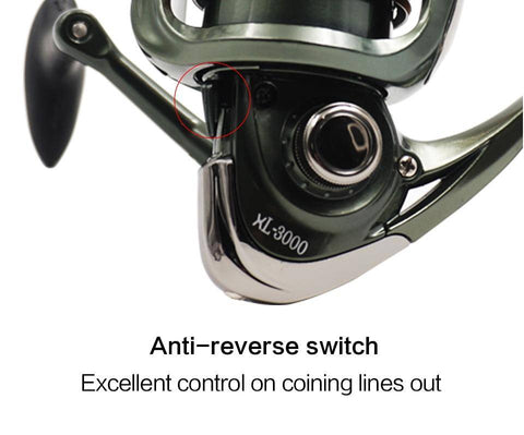 Image of JITAI XL Spinning Reel with Free Spare Metal Spool | 5.2:1 Gear Ratio | 9+1 Bearings Fishing Reel |17.6lb/8kg Max Drag | Saltwater Ready