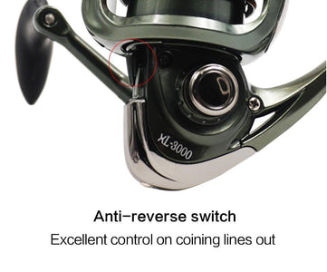 JITAI XL Spinning Reel with Free Spare Metal Spool | 5.2:1 Gear Ratio | 9+1 Bearings Fishing Reel |17.6lb/8kg Max Drag | Saltwater Ready