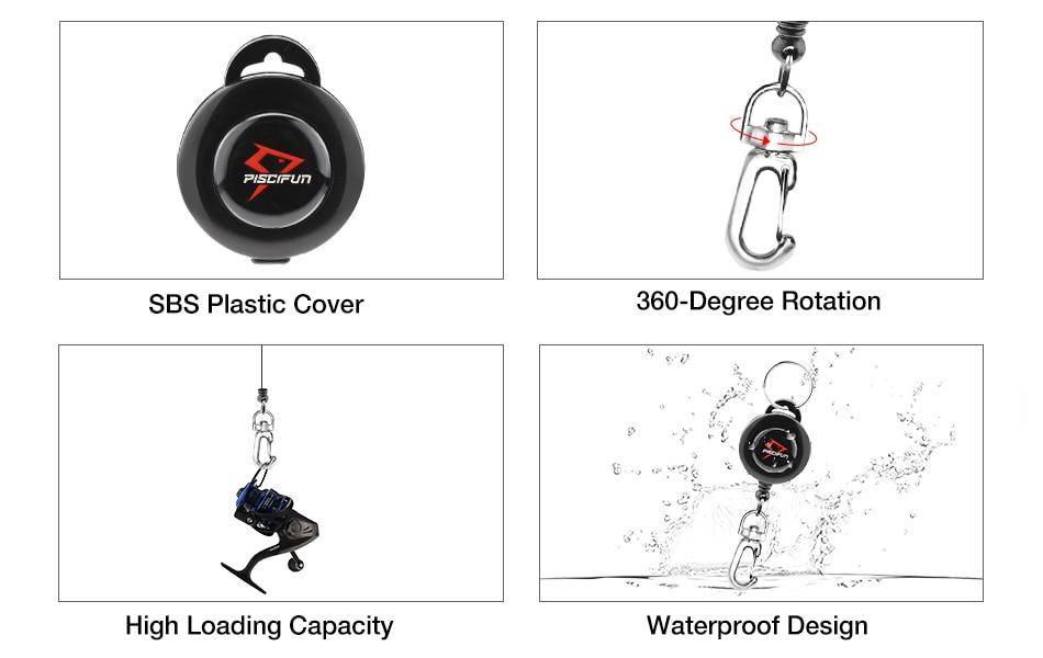 3PCs Fly Fishing Tying Zinger Retractor