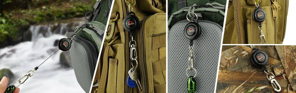 3PCs Fly Fishing Tying Zinger Retractor