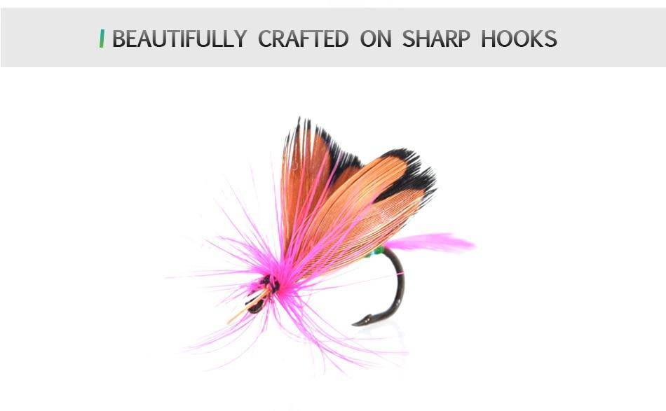 Piscifun 12pcs Dry Flies Fly Fishing Flies Kit