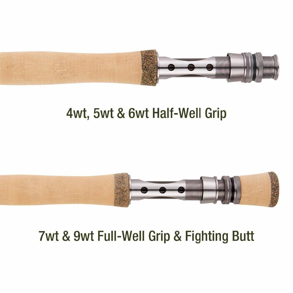 Piscifun 4-Pieces Fly Fishing Rod | Carbon Fiber | Length - 8'6'' ; 9' | Line Weight WT | Ceramic Inserts |