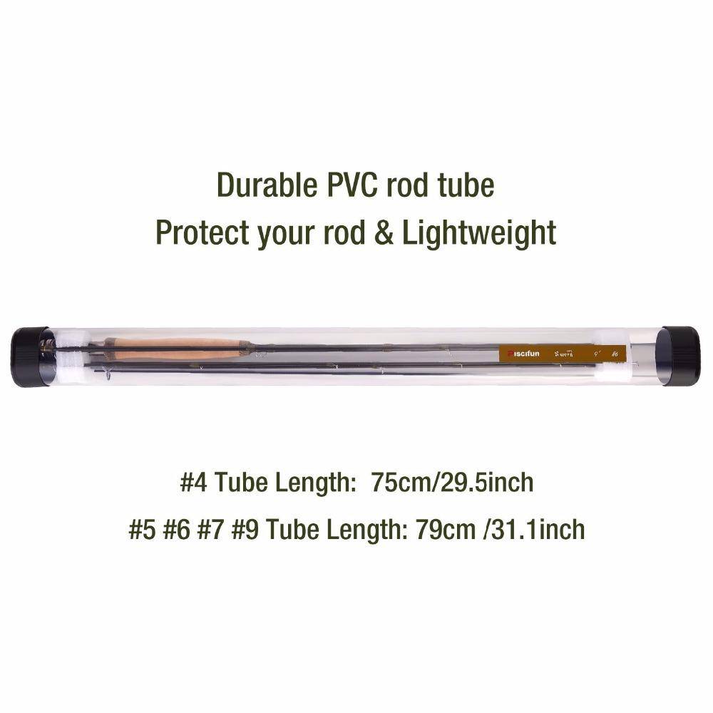 Piscifun 4-Pieces Fly Fishing Rod | Carbon Fiber | Length - 8'6'' ; 9' | Line Weight WT | Ceramic Inserts |