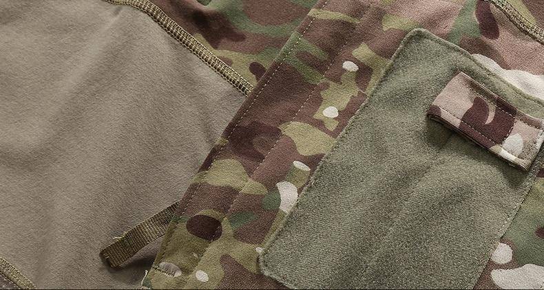 TACVASEN Men Tactical T-shirt Summer Army Camouflage Combat T Shirt Long Sleeve Military Airsoft Shirt Elastic Paintball Shirts
