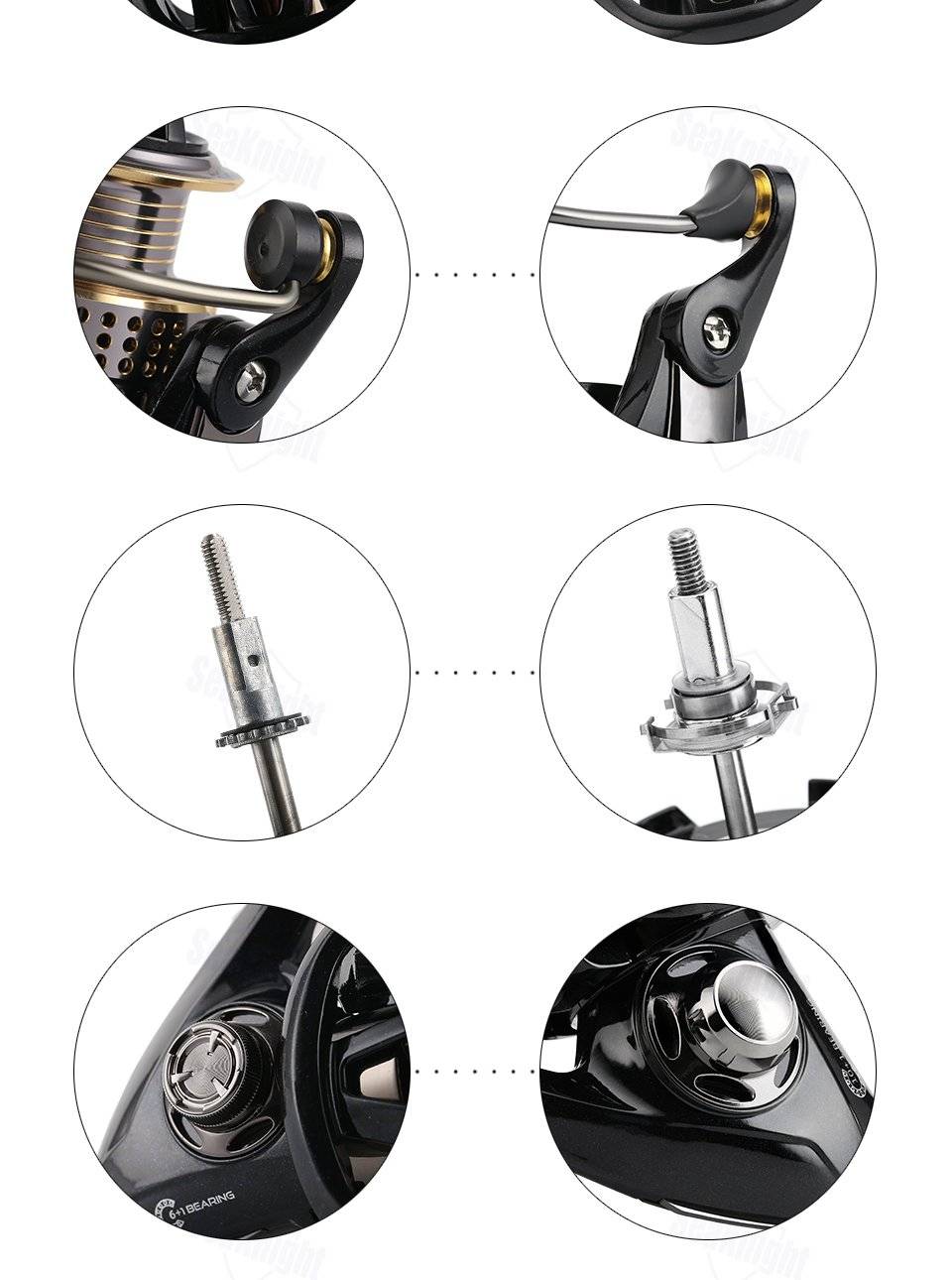 SeaKnight Treant II Spinning Fishing Reel 5.0:1,6.2 Carbon Fiber Smooth Powerful Wheel