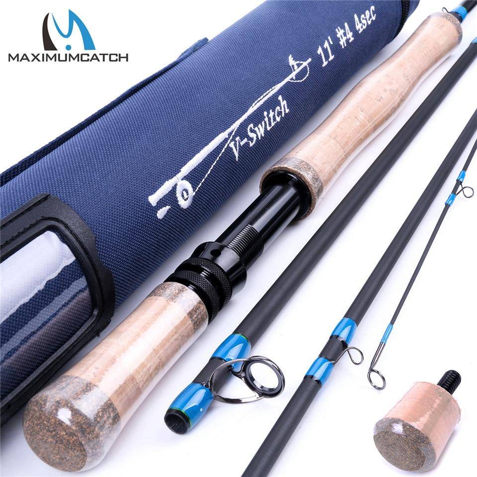 Switch Fly Rod With Switchable Fighting Butts |10'6''-11'6''| 4-9 WT| Cordura Tube