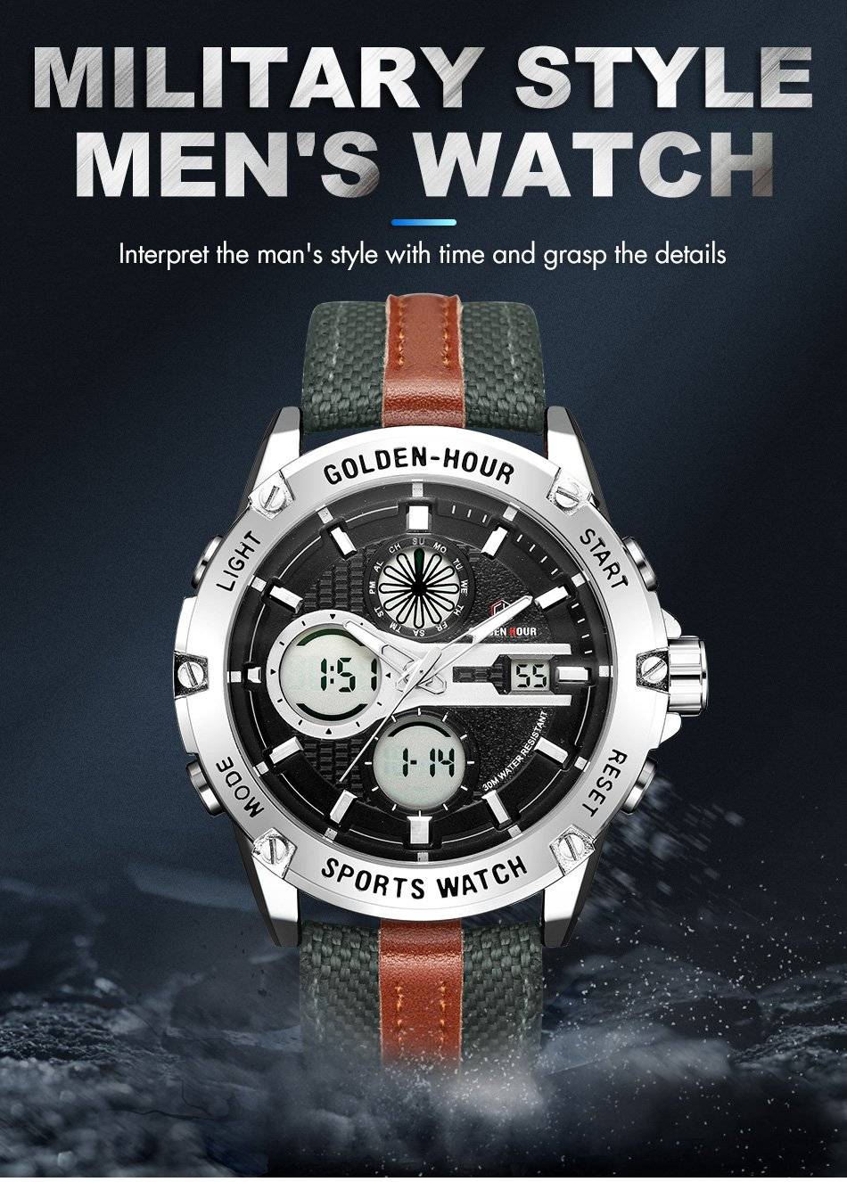 Men Multifunctional Sport Watch