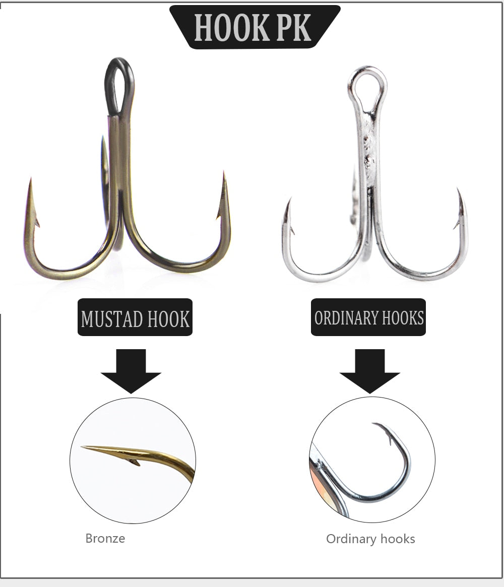 FISH KING Spinner Bait 1pc 3.2g 4.3g 6.1g 9.6g 13.6g Fishing Lure Bass Hard Baits Spoon With Treble Hook Tackle High Quality