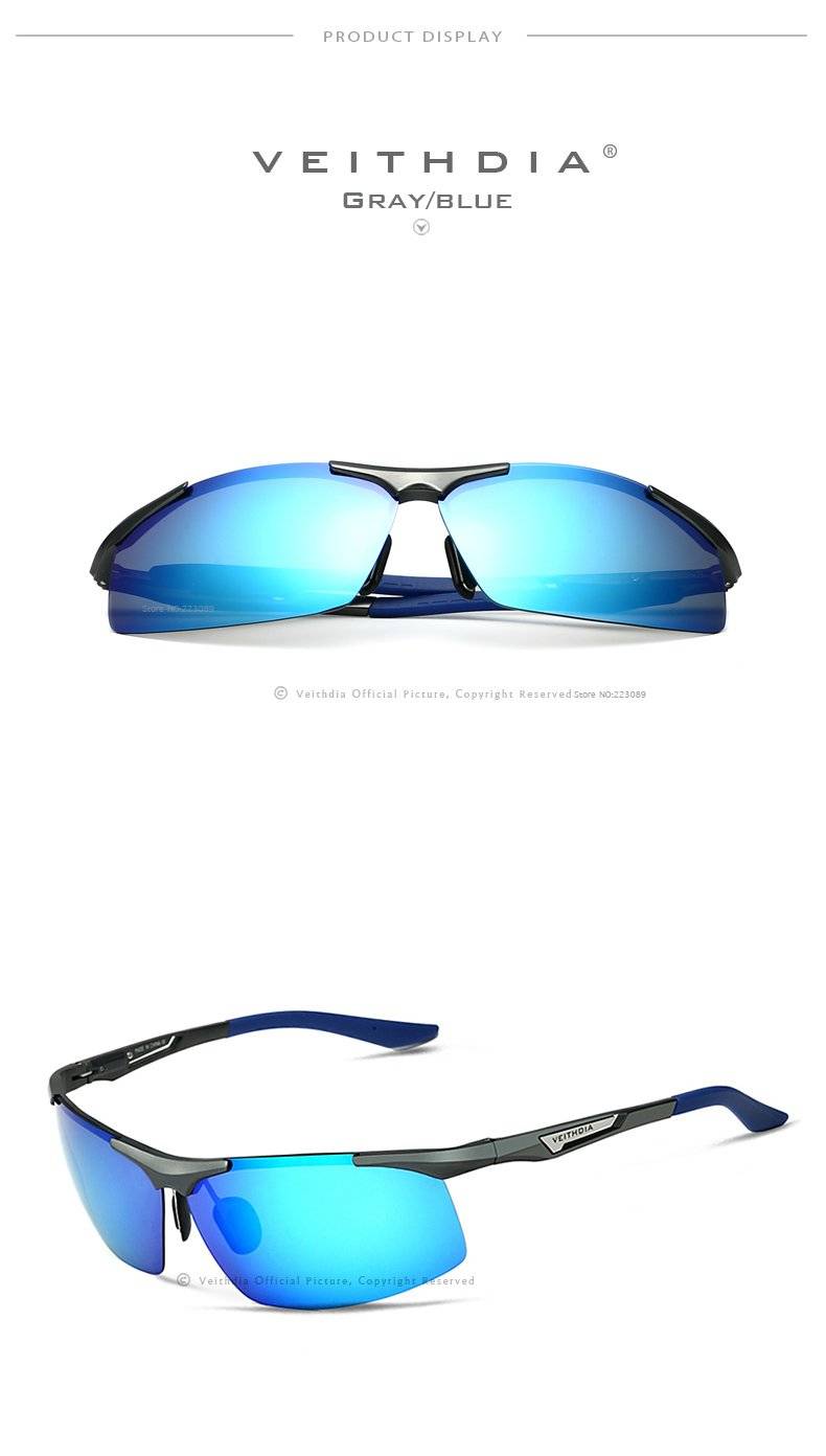 VEITHDIA Polarized Aluminum-Magnesium Men's  Sunglasses  | UV400