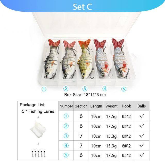 VTAVTA 5pcs Fishing Lures Set