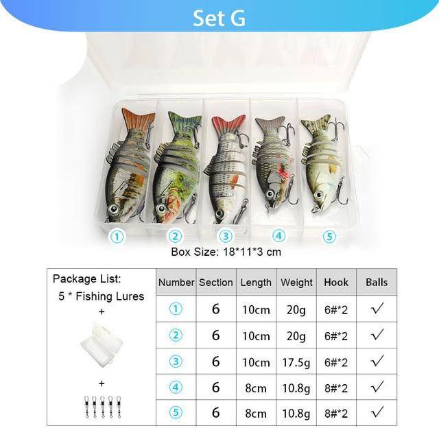 VTAVTA 5pcs Fishing Lures Set
