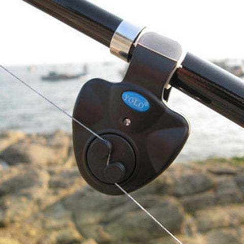 Image of Universal Fishing Alarm Electronic LED Light Fish Bite Alarm Finder Sound Alert LED Light Clip On Fishing Rod