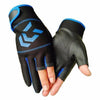 Blue Anti-Slip Fishing Gloves