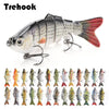 TREHOOK Sinking Wobblers Fishing Lures 10cm 17.5g 6 Multi Jointed Swimbait Hard Artificial Bait Pike/Bass Fishing Lure Crankbait