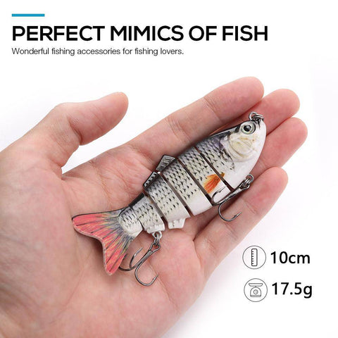 Image of TREHOOK Sinking Wobblers Fishing Lures 10cm 17.5g 6 Multi Jointed Swimbait Hard Artificial Bait Pike/Bass Fishing Lure Crankbait