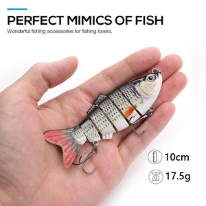 TREHOOK Sinking Wobblers Fishing Lures 10cm 17.5g 6 Multi Jointed Swimbait Hard Artificial Bait Pike/Bass Fishing Lure Crankbait