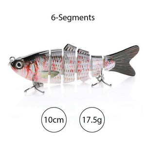 TREHOOK Sinking Wobblers Fishing Lures 10cm 17.5g 6 Multi Jointed Swimbait Hard Artificial Bait Pike/Bass Fishing Lure Crankbait