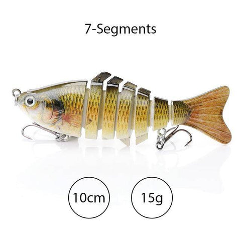 Image of TREHOOK Sinking Wobblers Fishing Lures 10cm 17.5g 6 Multi Jointed Swimbait Hard Artificial Bait Pike/Bass Fishing Lure Crankbait