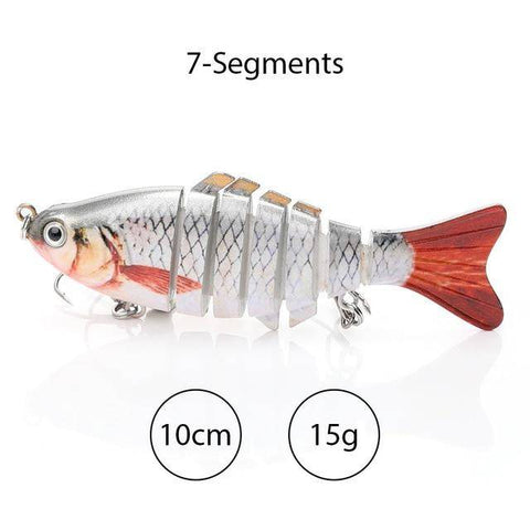 Image of TREHOOK Sinking Wobblers Fishing Lures 10cm 17.5g 6 Multi Jointed Swimbait Hard Artificial Bait Pike/Bass Fishing Lure Crankbait