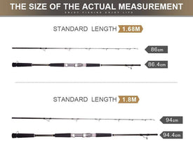 Mavllos Raptor Spinning Fishing Rod | Length: 66''- 70.8'' |Power M |15-35Lb Superhard Saltwater