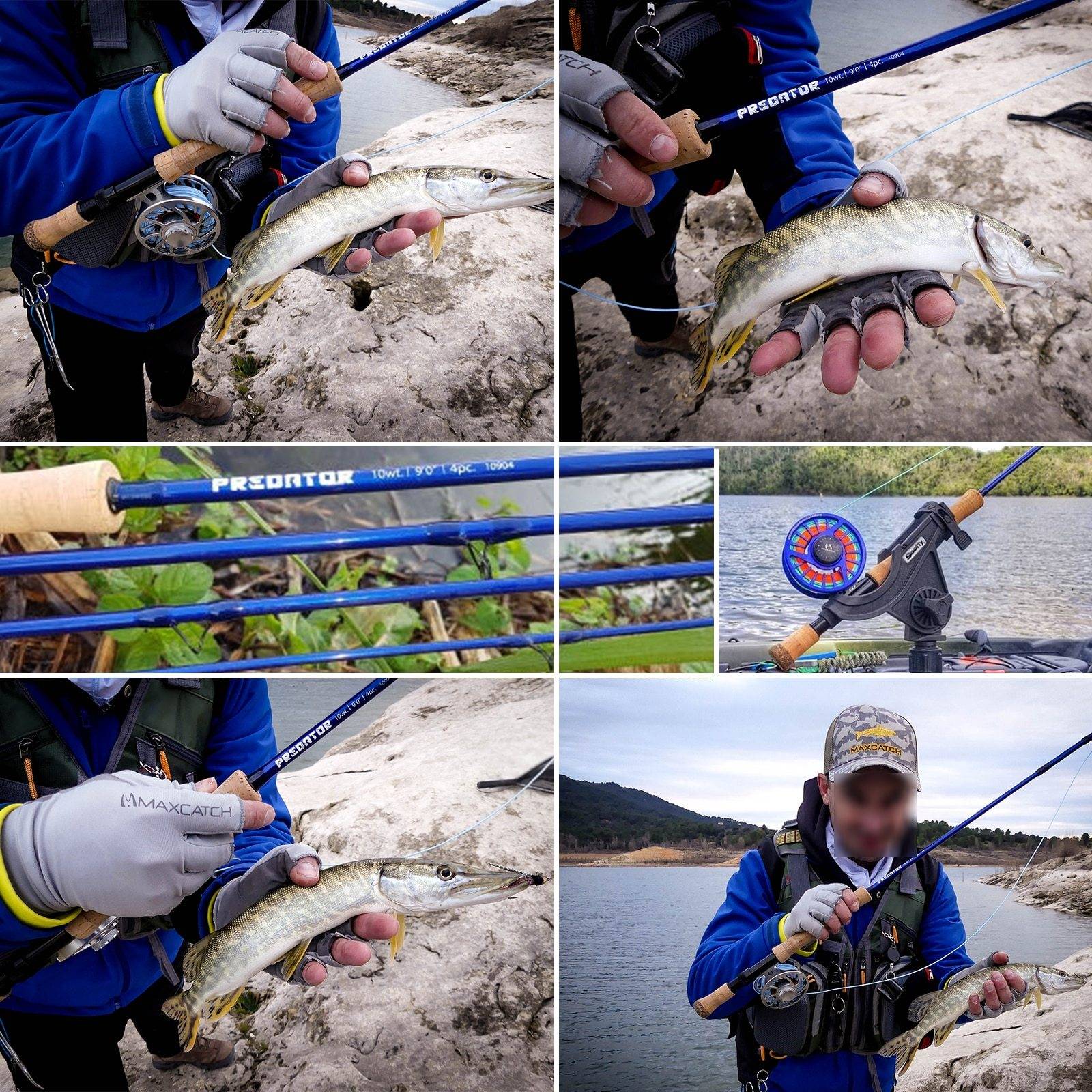 Maximumcatch Saltwater Fly Fishing Rod 8 - 12WT 9FT | Fast Action |30T SK Carbon Fiber  Rod Tube