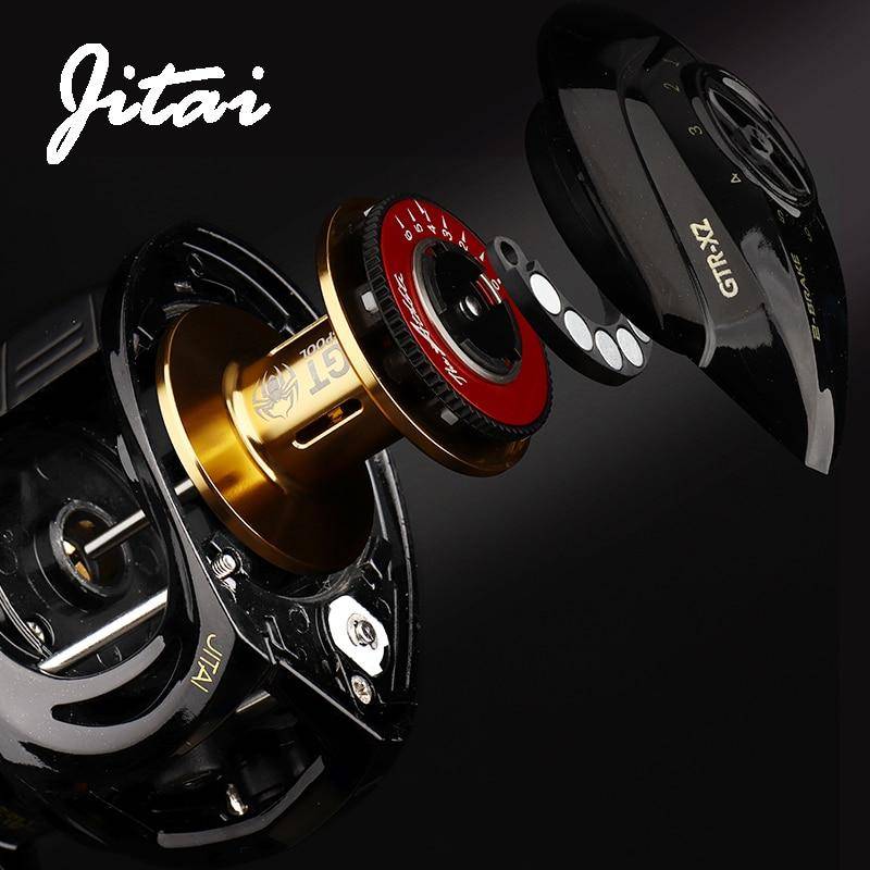 JITAI GTR Baitcasting Fishing Reel| 7.0: 1 Gear Ratio |17+1 BB|17.6lb /8kg Max Drag |Dual Brake System|Gift -Reel Bag