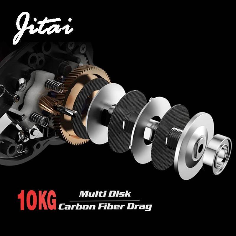 JITAI GTR Baitcasting Fishing Reel| 7.0: 1 Gear Ratio |17+1 BB|17.6lb /8kg Max Drag |Dual Brake System|Gift -Reel Bag