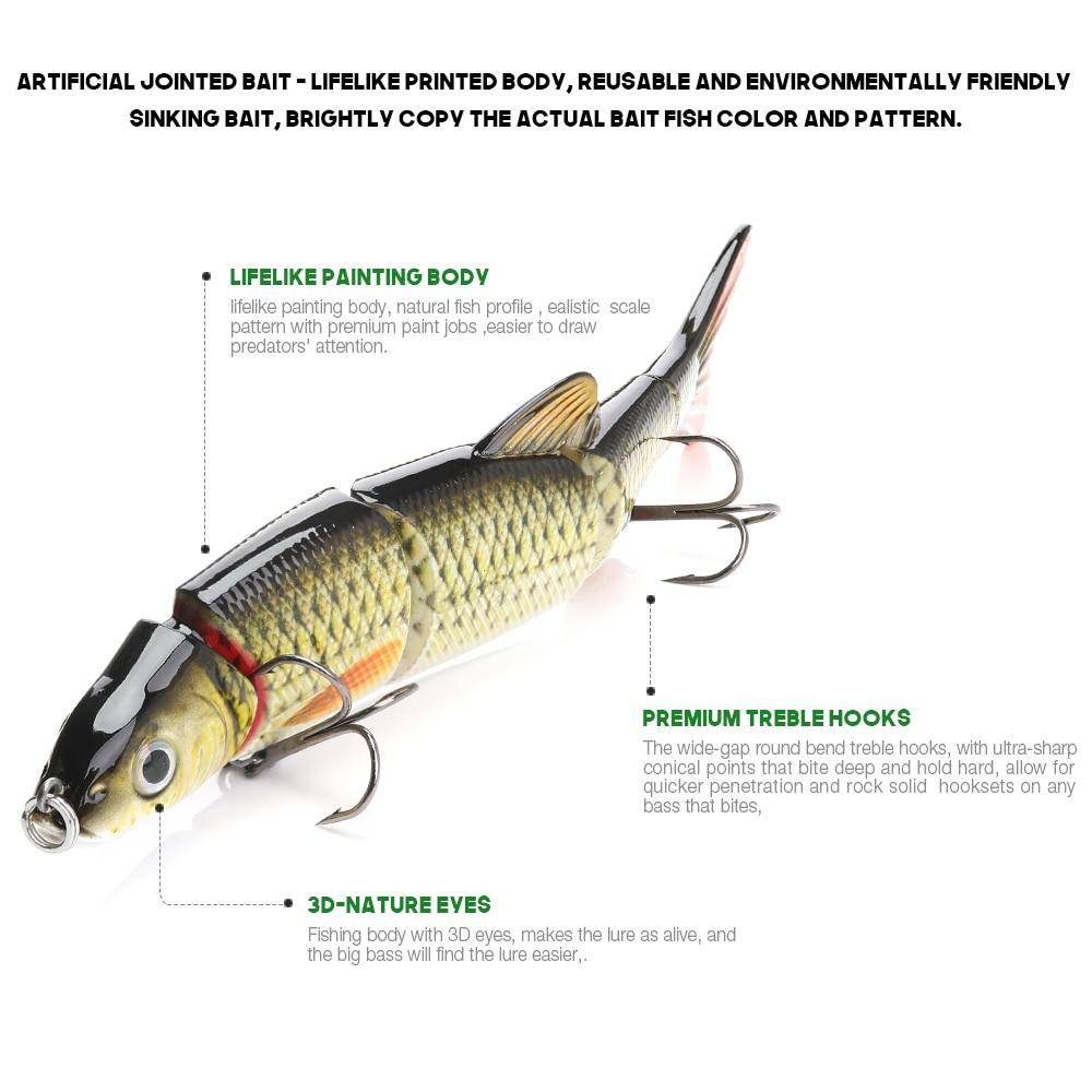 VTAVTA  5 Segments LIFELIKE MULTI-JOINTED TOPWATER SWIMBAIT HARD CRANKBAITS