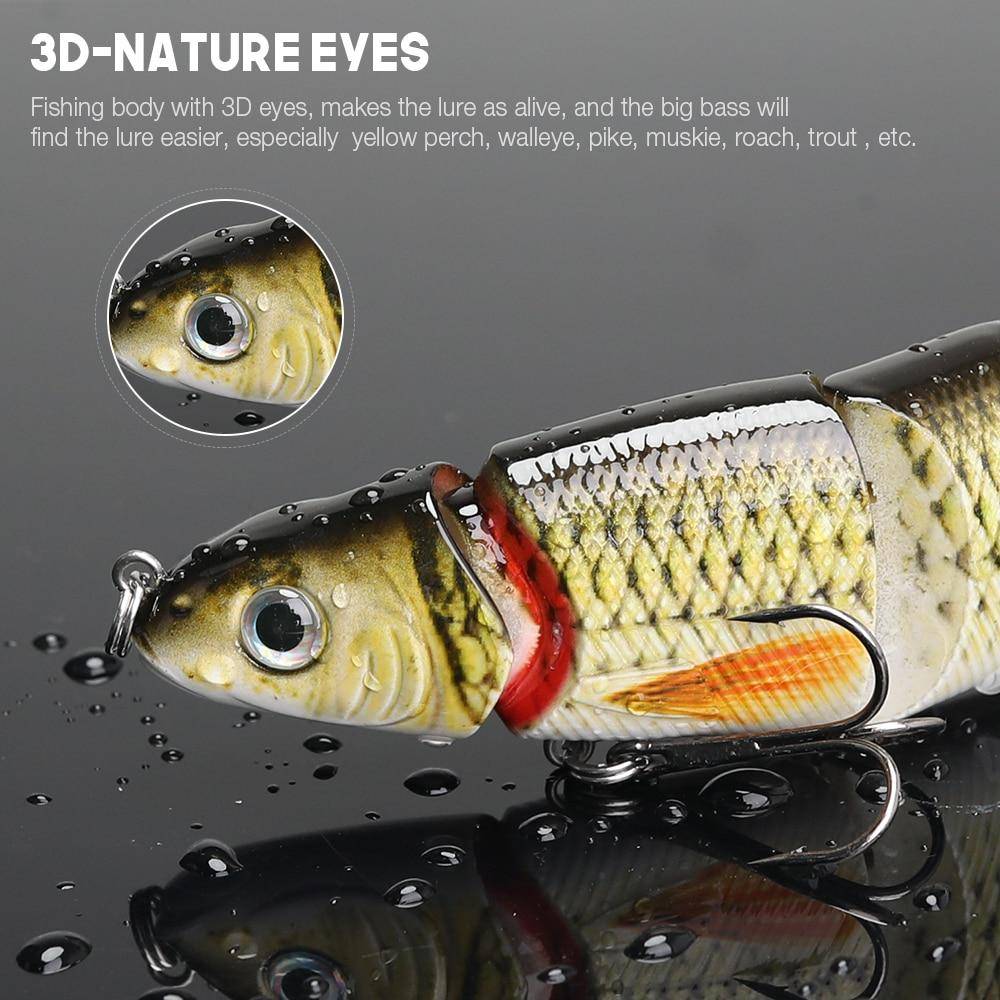 VTAVTA  5 Segments LIFELIKE MULTI-JOINTED TOPWATER SWIMBAIT HARD CRANKBAITS