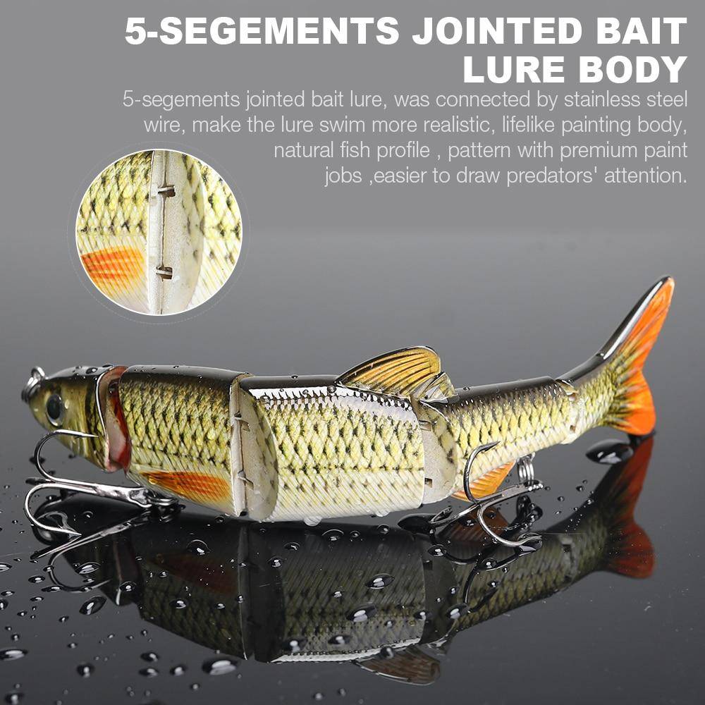 VTAVTA  5 Segments LIFELIKE MULTI-JOINTED TOPWATER SWIMBAIT HARD CRANKBAITS