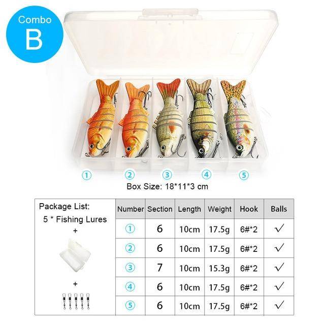 VTAVTA 5pcs Fishing Lures Set
