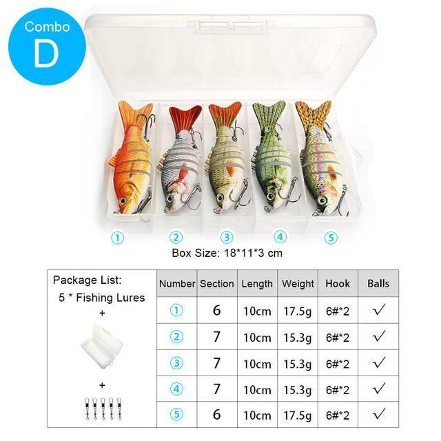 VTAVTA 5pcs Fishing Lures Set