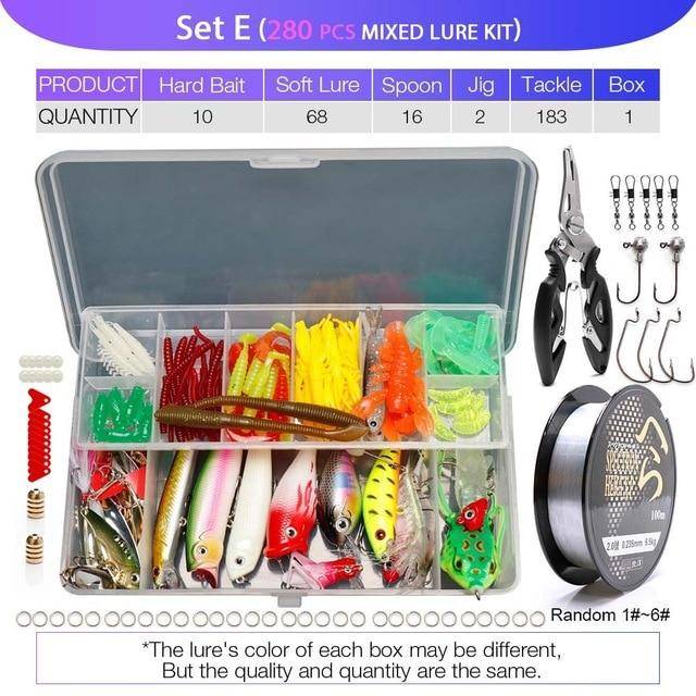 Multi Fishing Lures Set | Mixed Colors ; Soft Lure ; Hard Bait Minnow ; Metal Jig Spoon |