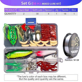 Multi Fishing Lures Set | Mixed Colors ; Soft Lure ; Hard Bait Minnow ; Metal Jig Spoon |