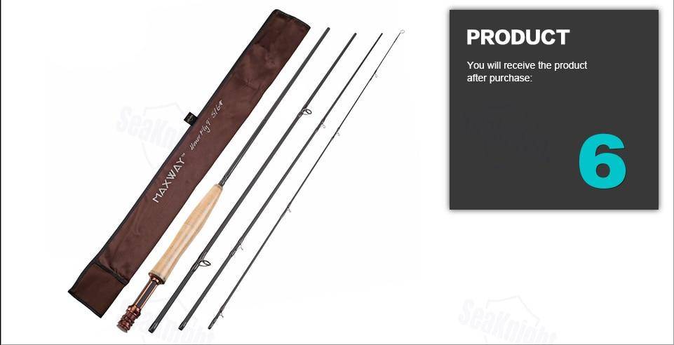SeaKnight MAXWAY HONOR Fly Fishing Rod| 6' - 10' | 4 Sections |Fast Action Super Light