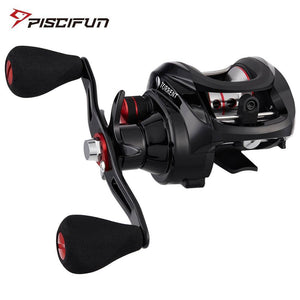 Piscifun Torrent Baitcasting Reel | 7.1:1 and 5.3:1 Gear Ratio| 6 BB |Max Drag: 17.8 lb/8.1kg |Quickly Lubricant Design