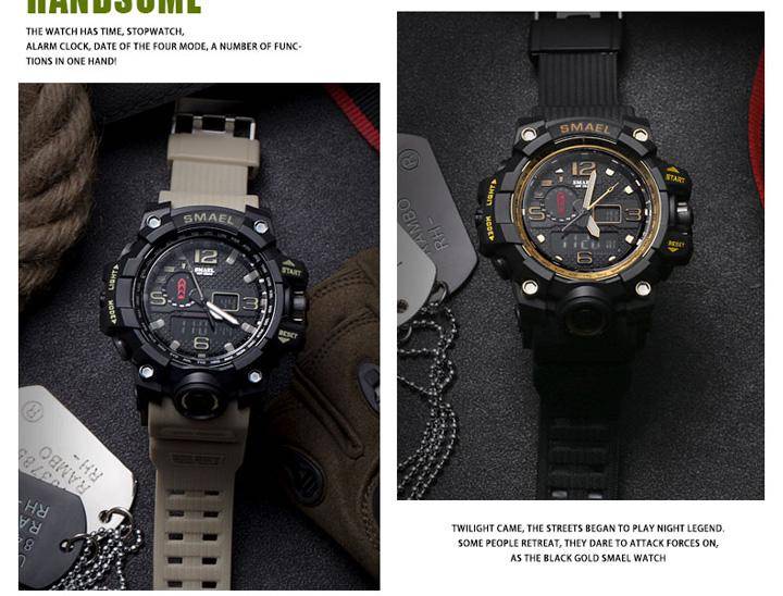 Men Military Watch 50m Waterproof