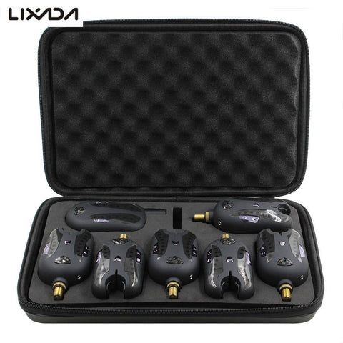 Image of Lixada Wireless Fishing Bite Alarms 2-6 Set |  Sound Alert Kit  | with Case