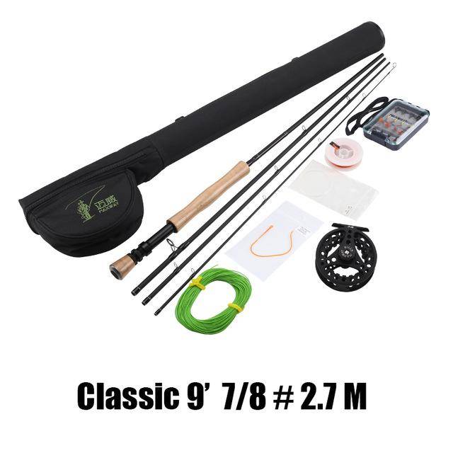 SeaKnight MAXWAY Fly Fishing Set 4 Sections Fly Fishing Rod Reel with Fly Fishing Line Lure Bag Combo River Tackle 7 8 9 10ft