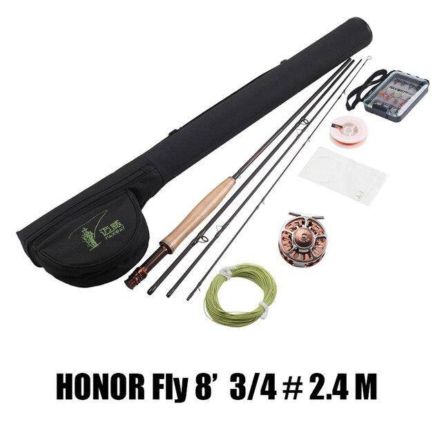 SeaKnight MAXWAY Fly Fishing Set 4 Sections Fly Fishing Rod Reel with Fly Fishing Line Lure Bag Combo River Tackle 7 8 9 10ft