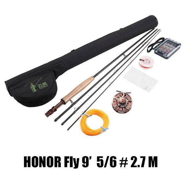 SeaKnight MAXWAY Fly Fishing Set 4 Sections Fly Fishing Rod Reel with Fly Fishing Line Lure Bag Combo River Tackle 7 8 9 10ft