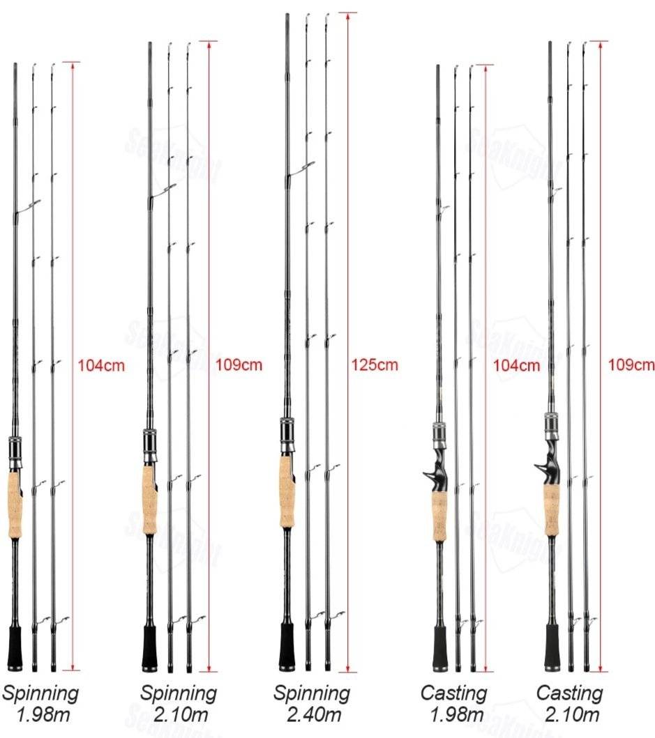 SeaKnight Falcon Telescopic Spinning Fishing Rod | Carbon Fiber | LENGTH - 6'6" ; 6'10'' ;7'10''| POWER M&ML - M&MH|