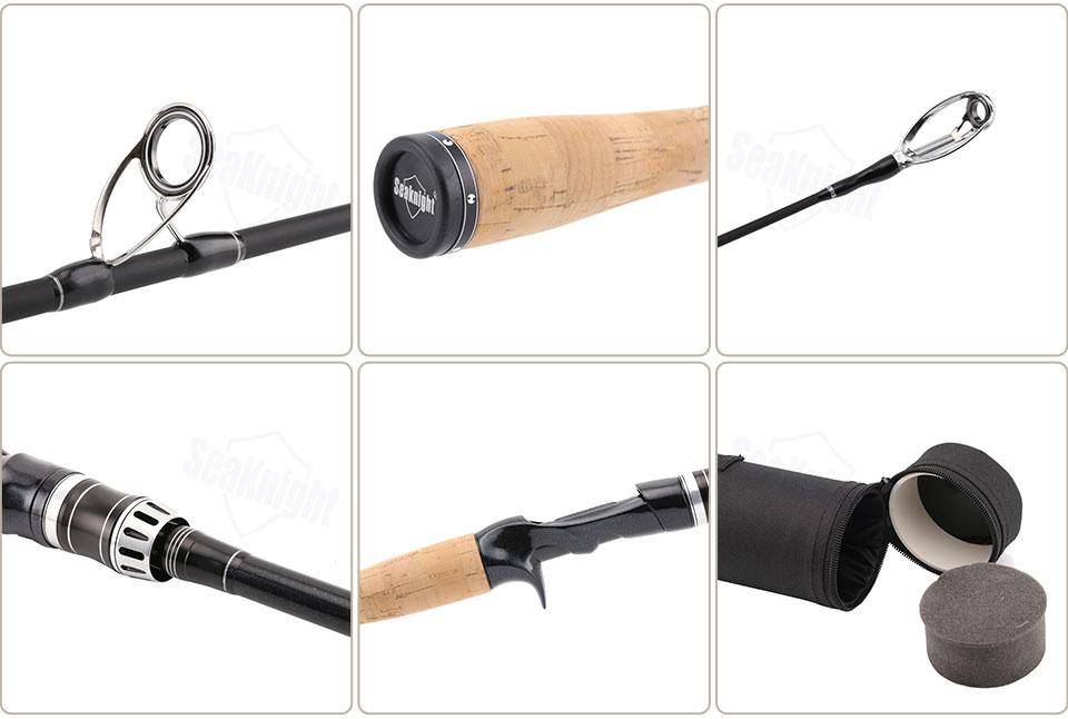 SeaKnight YASHA Spinning/Casting Fishing Rod | Length: 6'10'' - 9'10'' | Power-M  |Carbon Fiber and Cork Handle