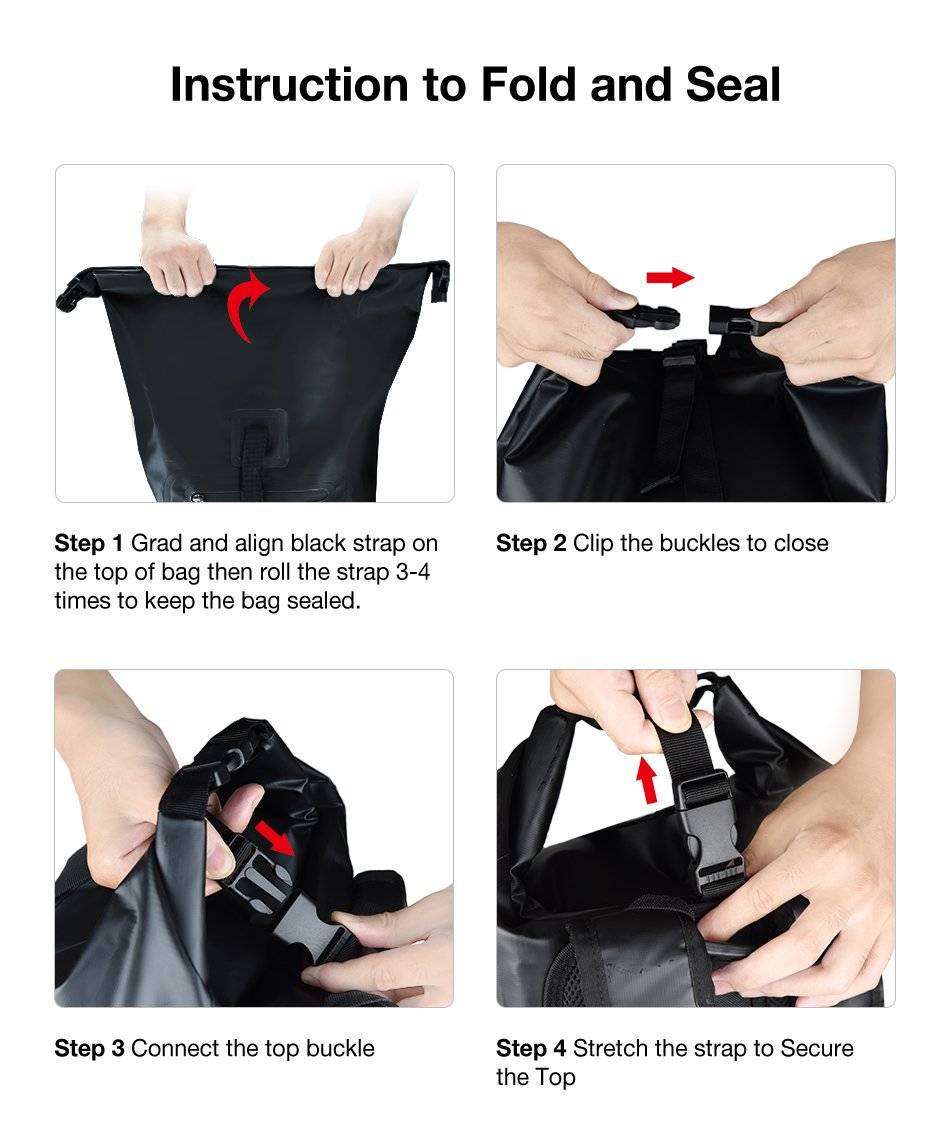 Piscifun Wrapper Dry Backpack Bag with Waterproof Phone Case